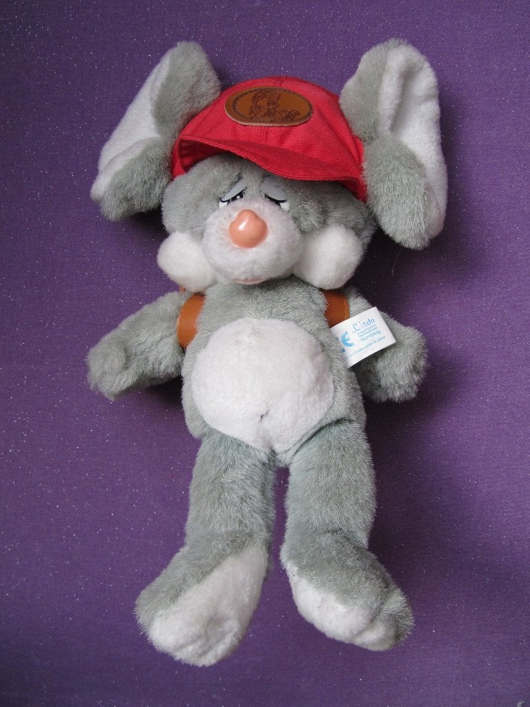 LINDA TENDER TAILS Knuffel MUIS MET SCHOOLTAS **Nieuw**, Muis, Grijs, Nieuw, Ophalen of Verzenden