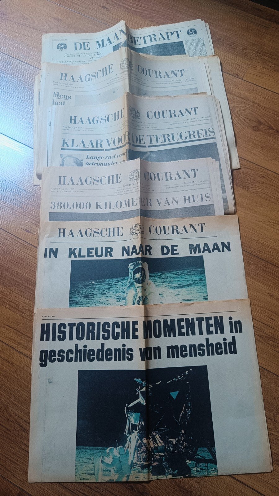 kranten van eerste maanlanding 1969, Ophalen, 1960 tot 1980, Krant