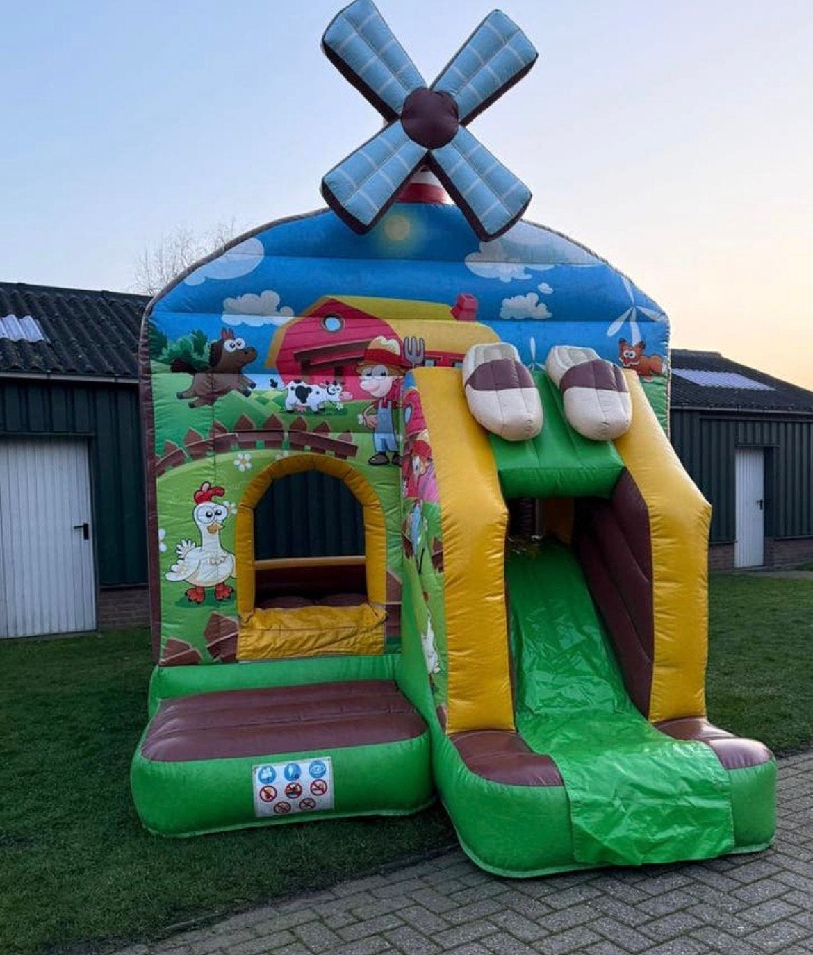 Springkussen boerderij te huur, Ophalen of Verzenden, Zo goed als nieuw, Overige