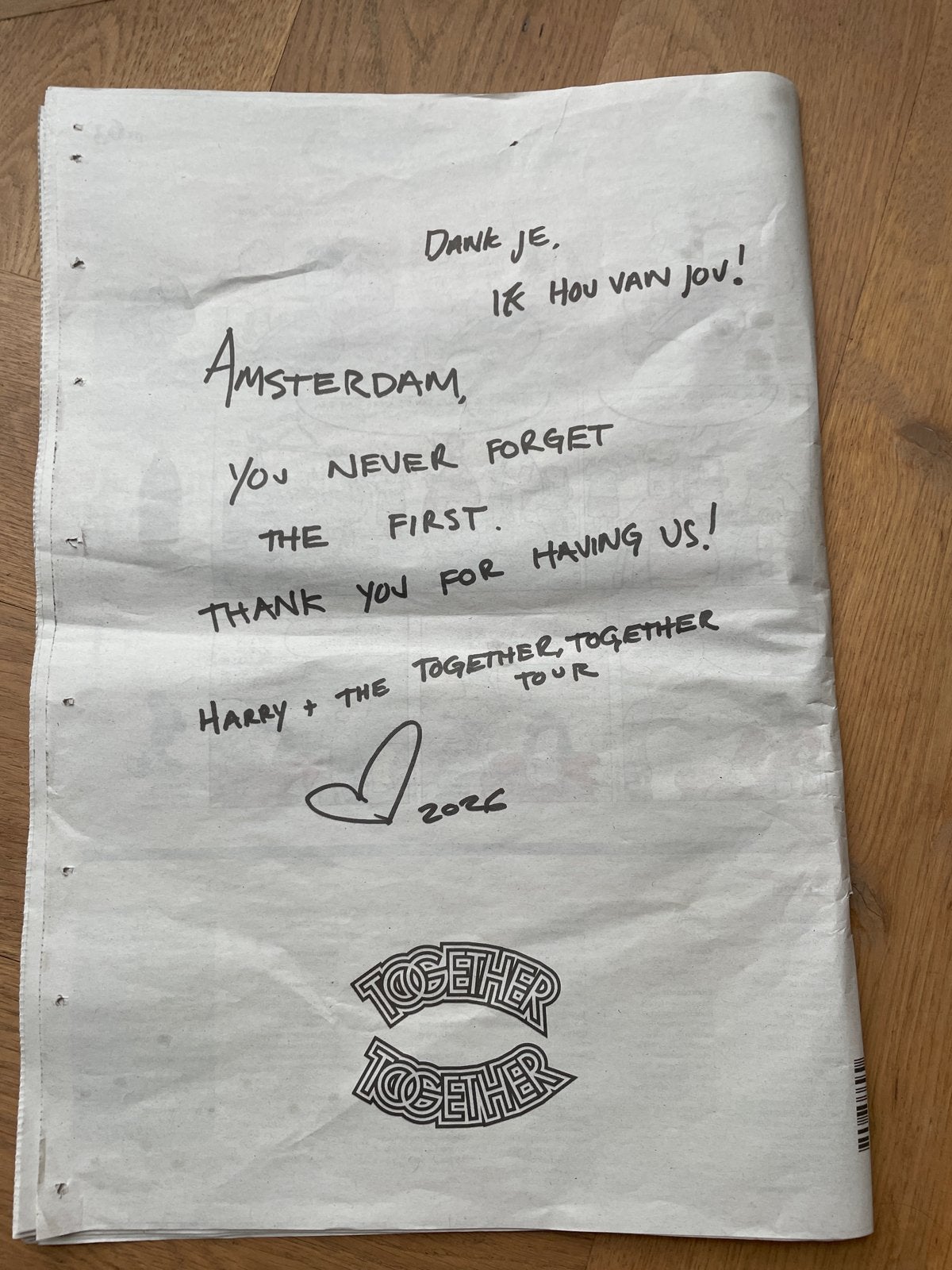 Harry styles bericht, Eén persoon, Juni