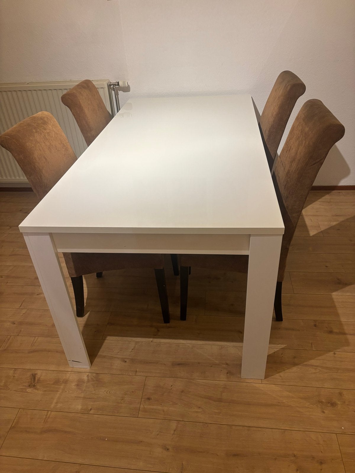 Witte eettafel (170x90x80 cm), Ophalen, Gebruikt, 50 tot 100 cm, 150 tot 200 cm