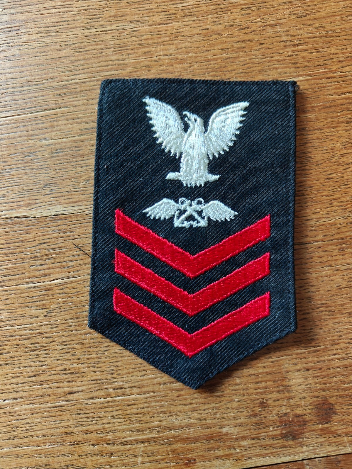 Navy rang patch zwart 11, Ophalen of Verzenden, Marine, Nederland, Embleem of Badge