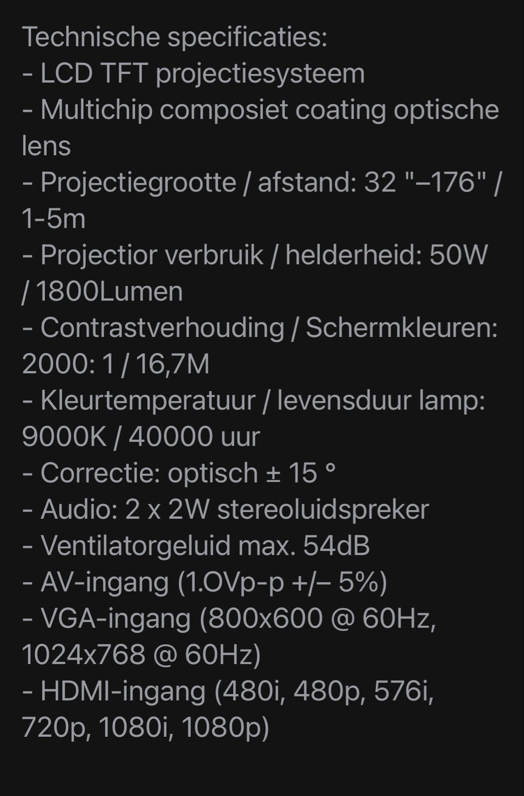 Foto 10 van Technaxx TX-113 Mini Full HD LED Beamer met afstandsbedienin