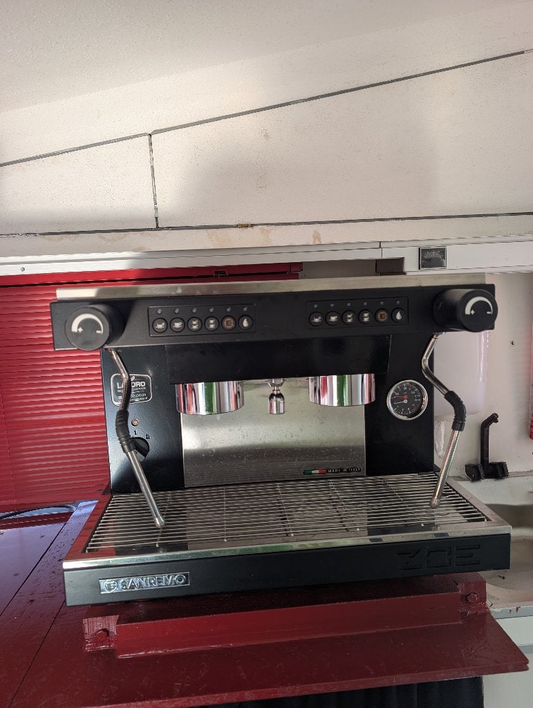 Espressomachine San Remo Zoë, Witgoed en Apparatuur, Gebruikt, Espresso apparaat, 10 kopjes of meer, Gemalen koffie