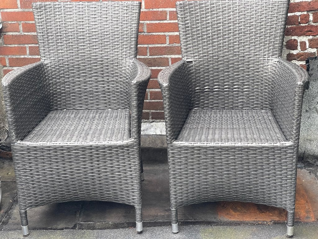Twee Leuke Tuinstoelen van kunstof, Ophalen, Zo goed als nieuw, Kunststof