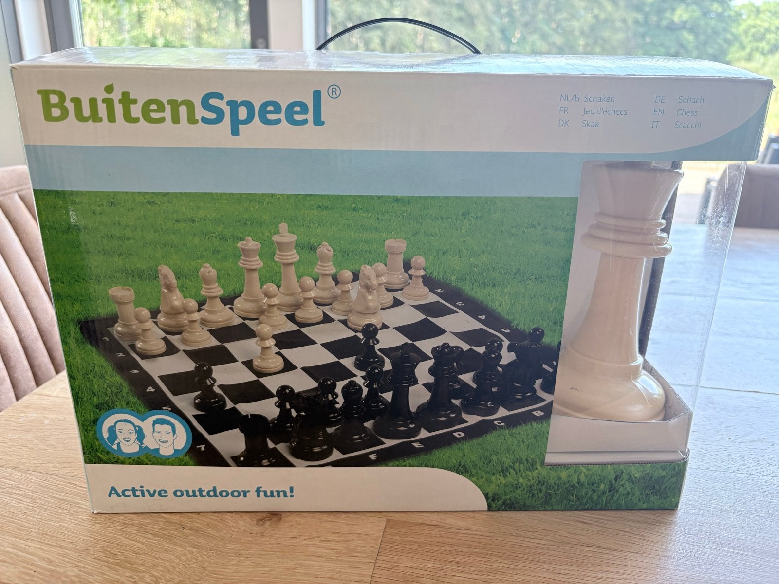 BuitenSchaakspel - Zo goed als nieuw, Een of twee spelers, Ophalen of Verzenden, Zo goed als nieuw