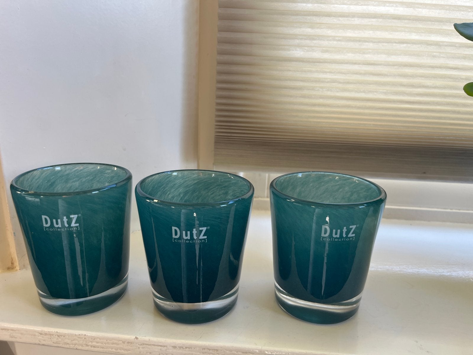 Set van 3 Dutz Collection theelichthouders/windlichten, Groen, Ophalen of Verzenden, Zo goed als nieuw, Modern