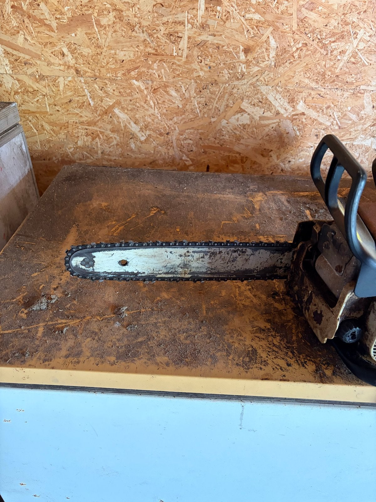 Stihl 023 Kettingzaag - Nagekeken, start wat moeilijk, Ophalen, Gebruikt