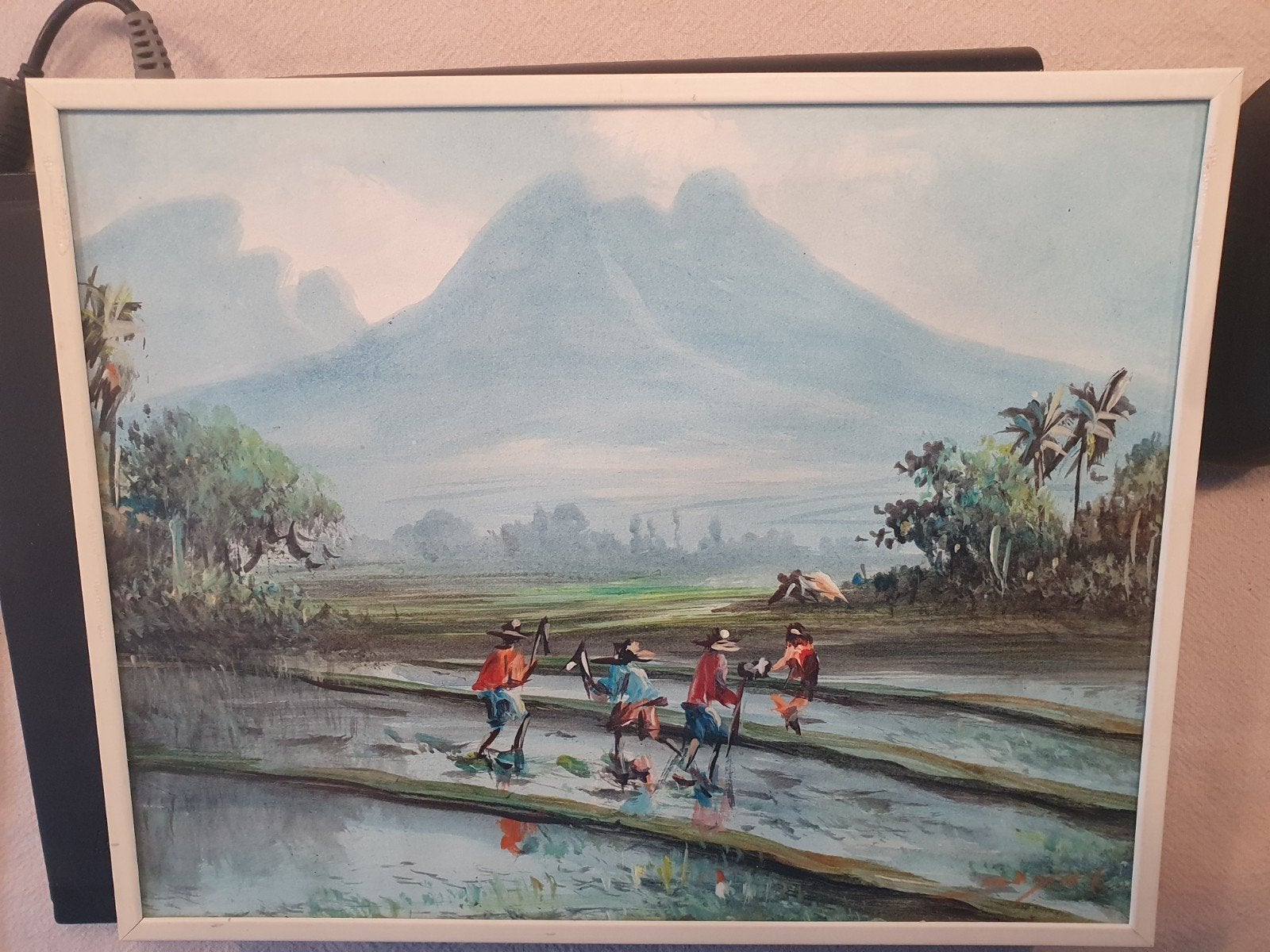 Klassiek Indonesisch landschapsschilderij Mooi Indië Dayat, Ophalen