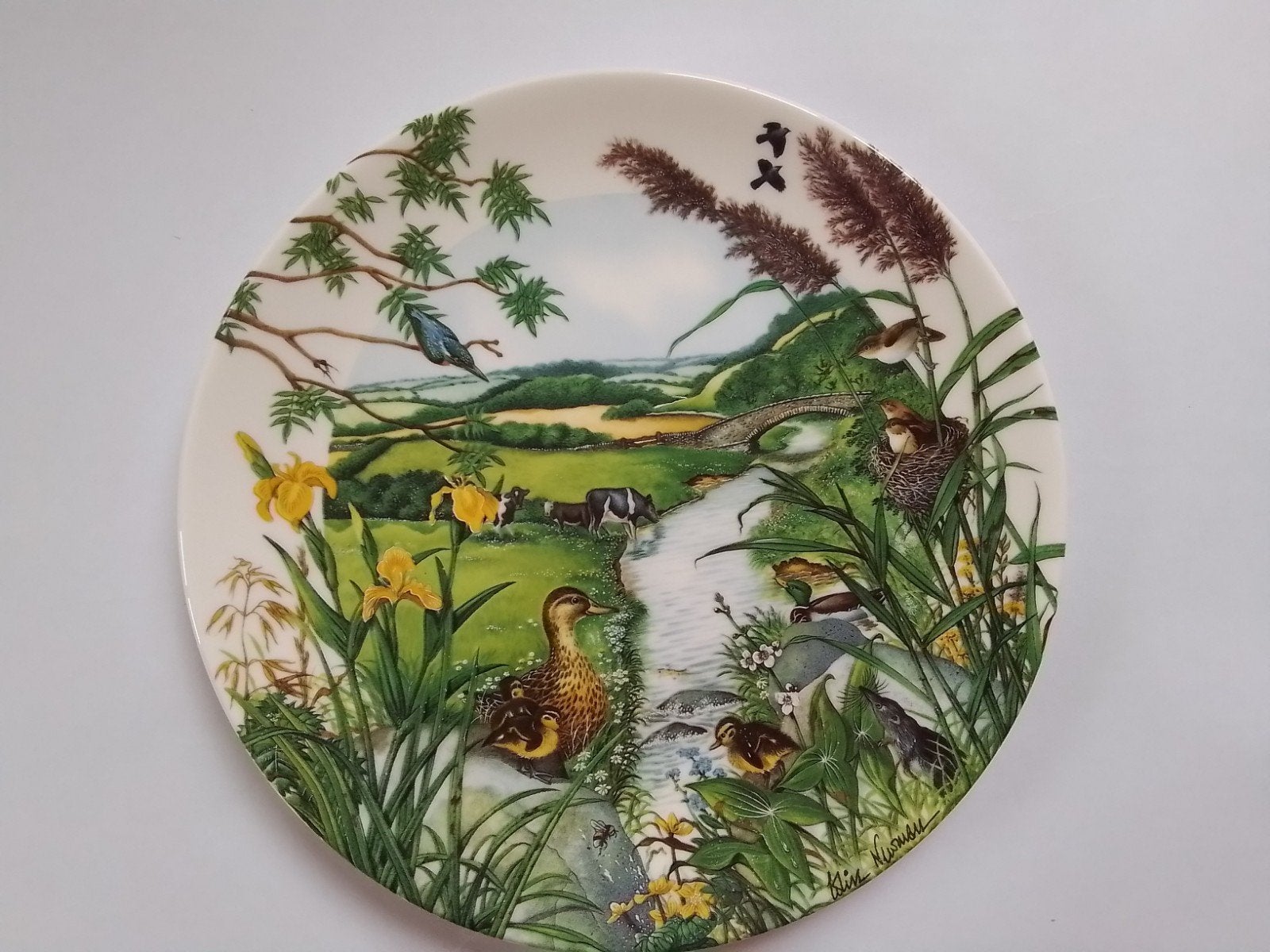 Wedgwood verzamelbord 'The Meandering Stream' 1987, Antiek en Kunst, Antiek | Wandborden en Tegels, Ophalen of Verzenden