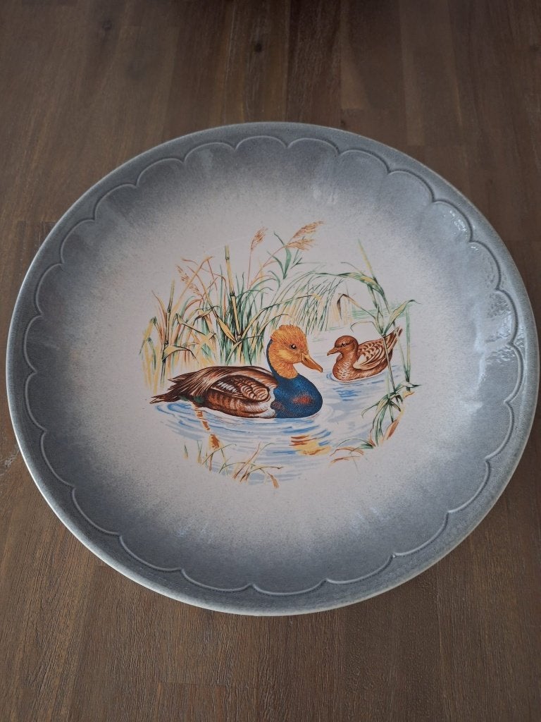 Carm Ceramica Italy grote nostalgische Italiaanse schaal, Porselein of Keramiek, Schaal, Rond, Ophalen of Verzenden