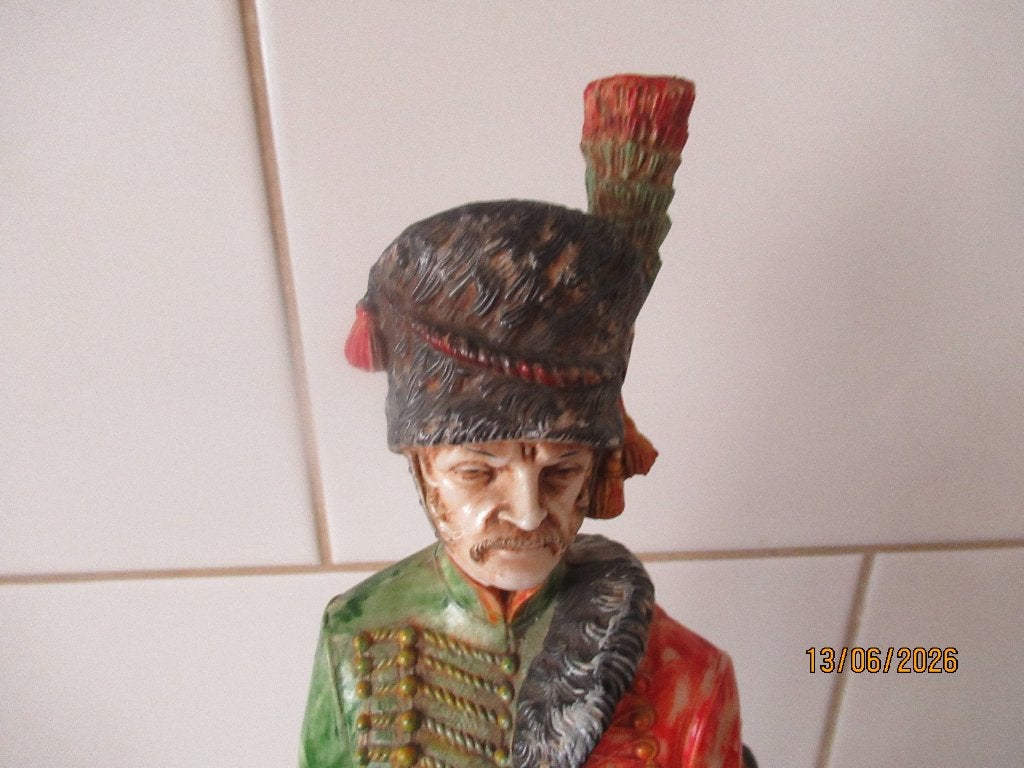 OUD BEELD- NAPOLEONTISCHE HUZAAR/ JAGER -DEPOSE ITALY, Ophalen of Verzenden, Landmacht, Overige gebieden, Kunstobject