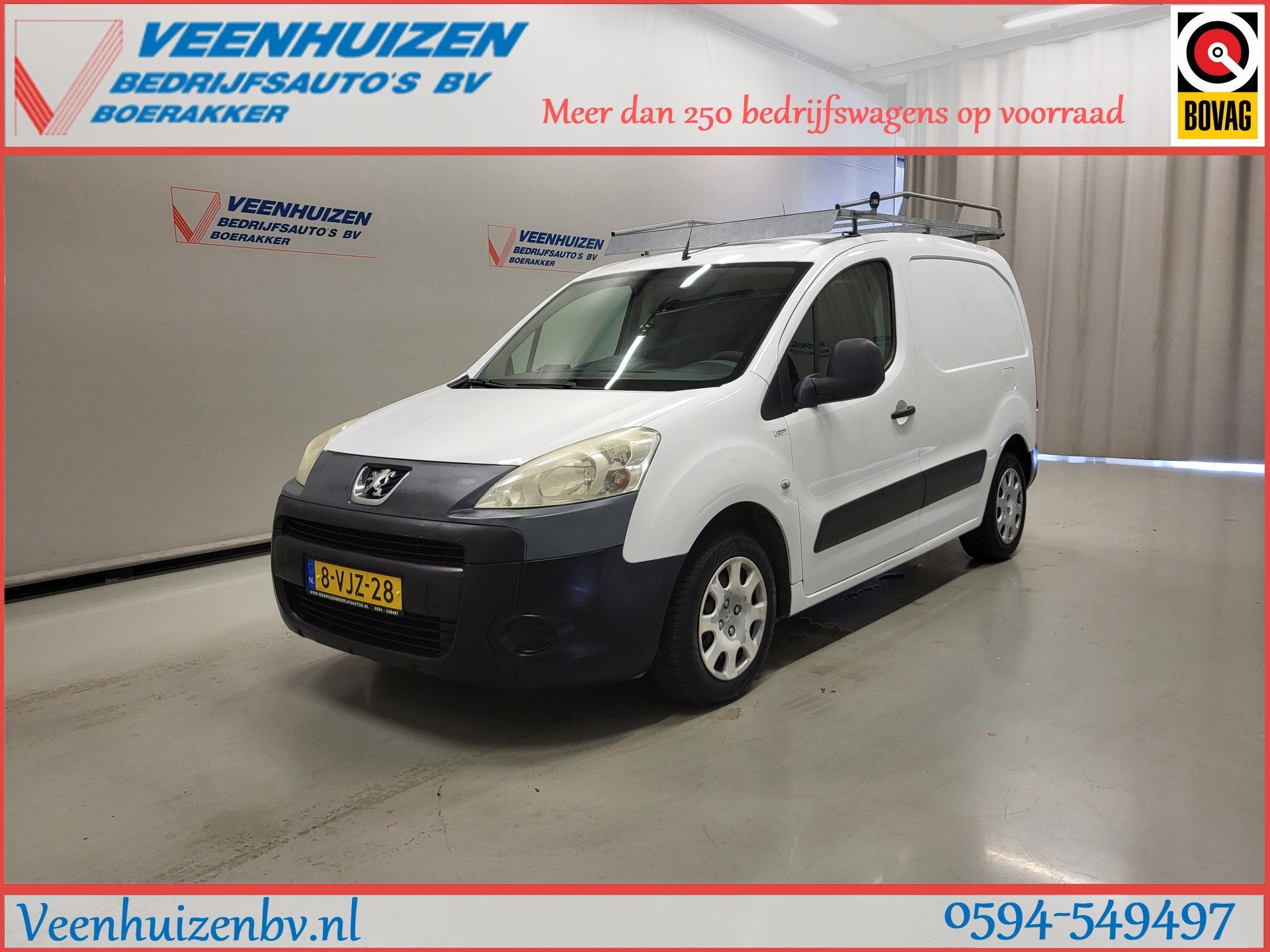 Peugeot Partner 1.6HDI 90pk MARGE! Imperiaal Apk tot 6-9-202, Auto's, Voorwielaandrijving, Gebruikt, 4 cilinders, Wit