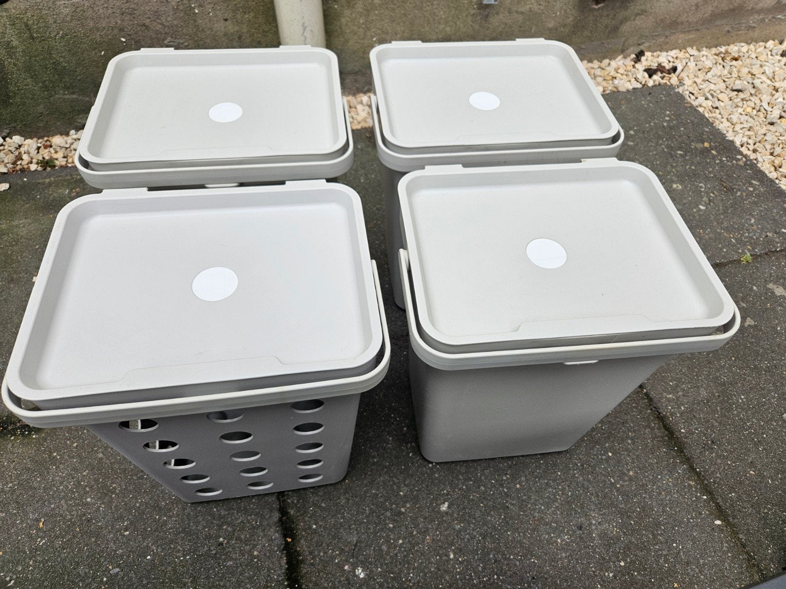 IKEA HÅLLBAR afvalemmer lichtgrijs, Ophalen, Gebruikt, Grijs, Kunststof