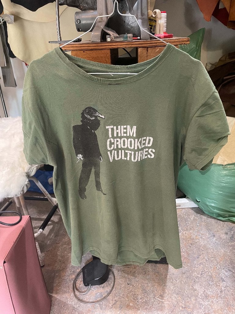 Them Crooked Vultures shirt origineel, Ophalen of Verzenden, Gedragen, Maat 48/50 (M), Groen