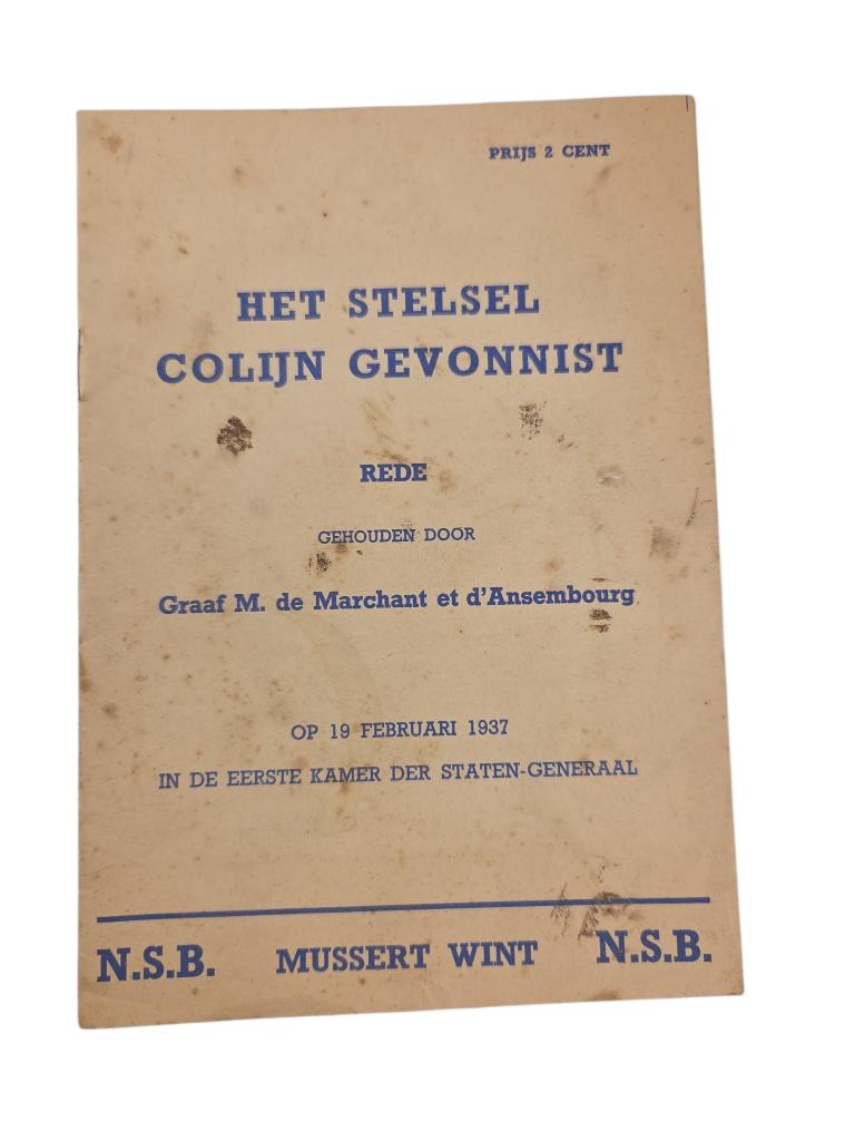 nederlandse nsb boekje, Ophalen of Verzenden, Overige soorten, Nederland, Boek of Tijdschrift