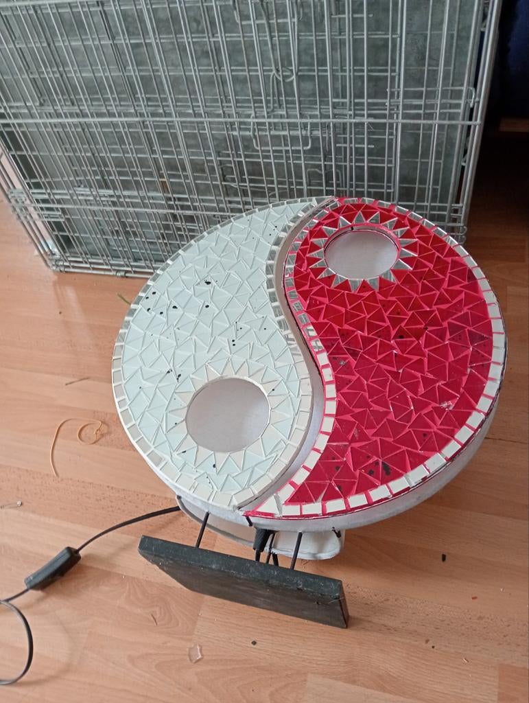 Ying Yang Mozaïek Lamp - Sfeervolle Verlichting, Ophalen, Gebruikt, Oosters, Boheems,Bohemian, Minder dan 50 cm