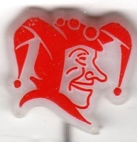 Speldje CARNAVAL NAR ROOD (A5), Verzamelen, Verzenden, Gebruikt, Overige onderwerpen