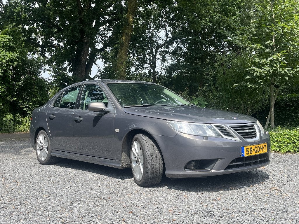 Saab 9-3 1.8 T Sport Sedan 2008 Grijs Hirsch, Zwart, 4 cilinders, Automatische klimaatregeling, 75 €/maand