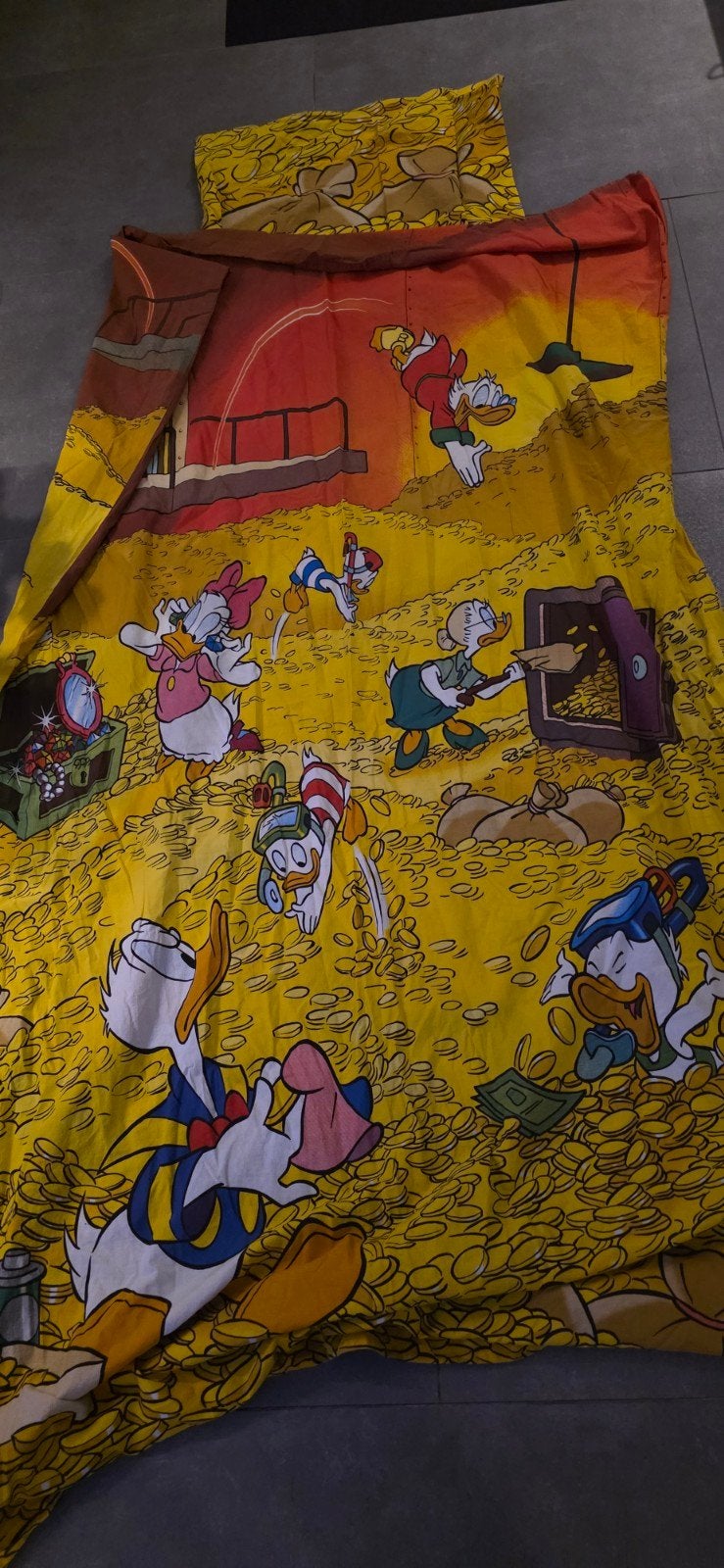 Donald Duck dekbedovertrek - Eenpersoons, Huis en Inrichting, Eenpersoons, Meerkleurig, Dekbedovertrek, Katoen
