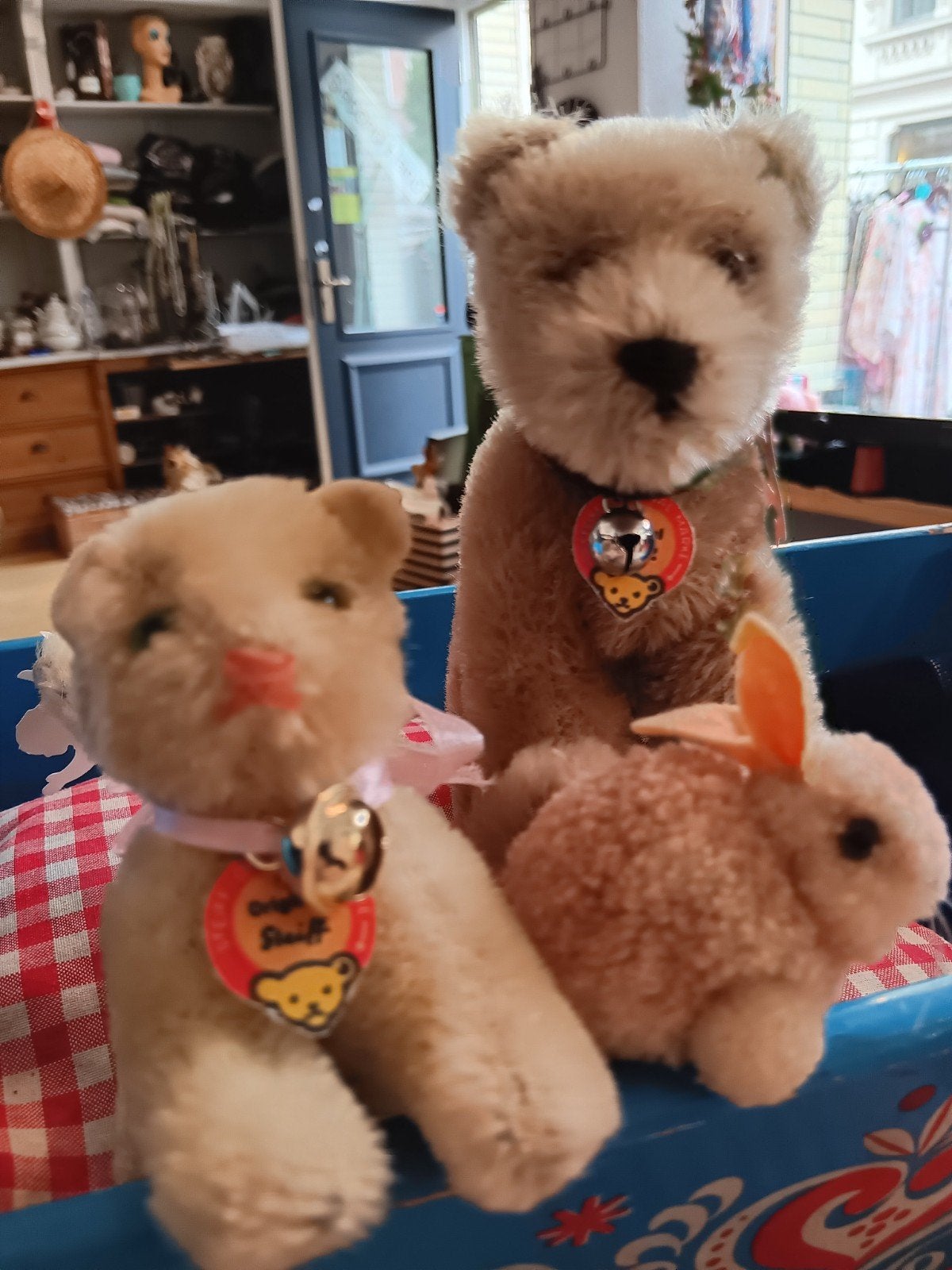 3 oude vintake Steiff Dieren, Antiek en Kunst, Ophalen of Verzenden
