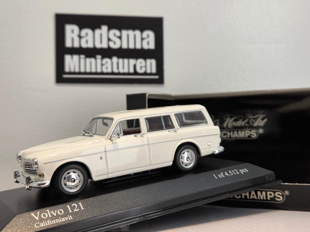 Volvo 121 Amazon Combi - Wit - 1:43 Minichamps, Auto, Ophalen of Verzenden, Zo goed als nieuw, MiniChamps