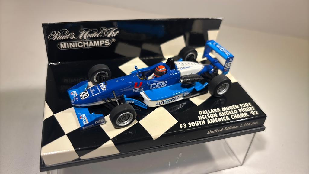 F3 Dallara mugen f301 nelson angelo piquet minichamps 1.43, Auto, Ophalen of Verzenden, MiniChamps, A