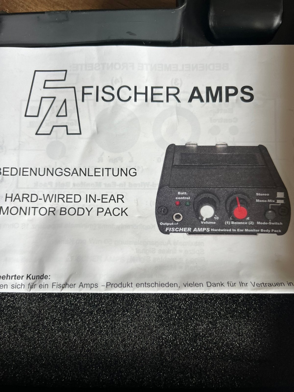 Fischer Amps Hard-Wired In-Ear Bodypack, Ophalen of Verzenden, Zo goed als nieuw