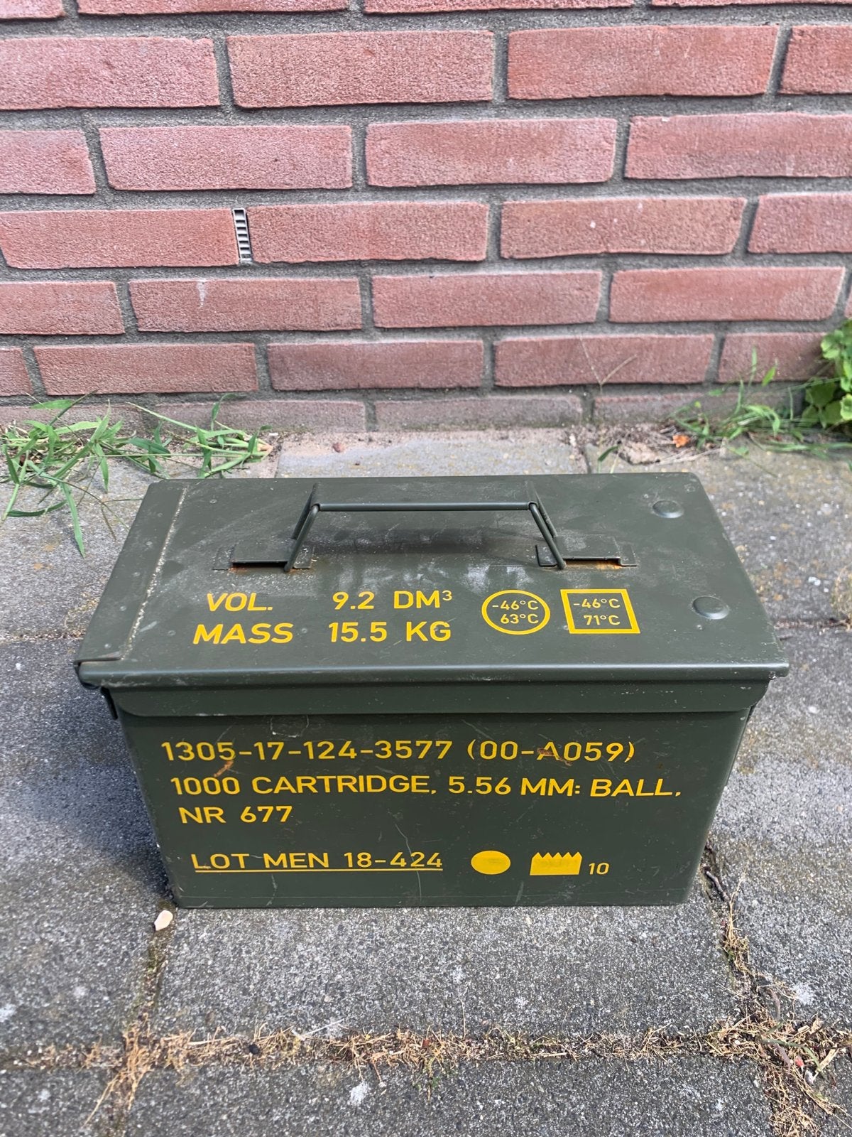 Munitiekist 5.56 MM Ball - Militair Groen, Ophalen, Overige soorten, Overige gebieden, Kist of Geocache