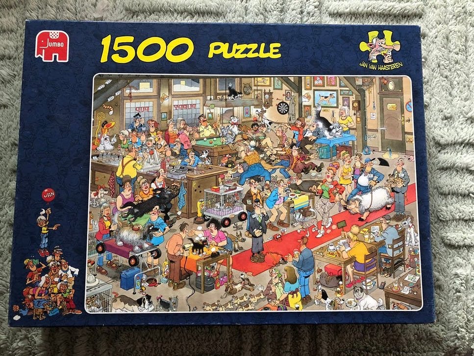 Jan van Haasteren puzzle  De Hondenshow 1500 stukjes, Hobby en Vrije tijd, Ophalen, 500 t/m 1500 stukjes, Gebruikt, Legpuzzel