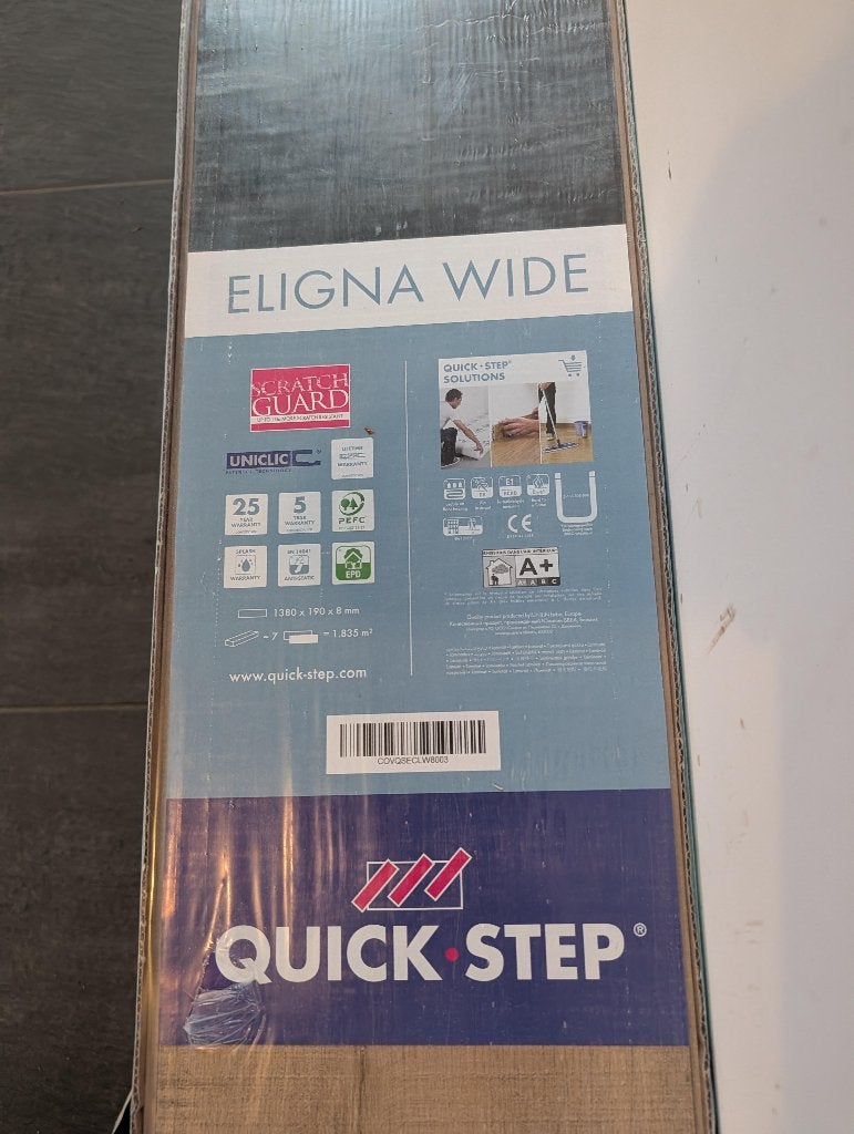 Quick-Step Eligna Wide laminaat–Eik Zaagsneden Naturel 45m², Ophalen, Kunststof, Gebruikt, 50 tot 150 cm