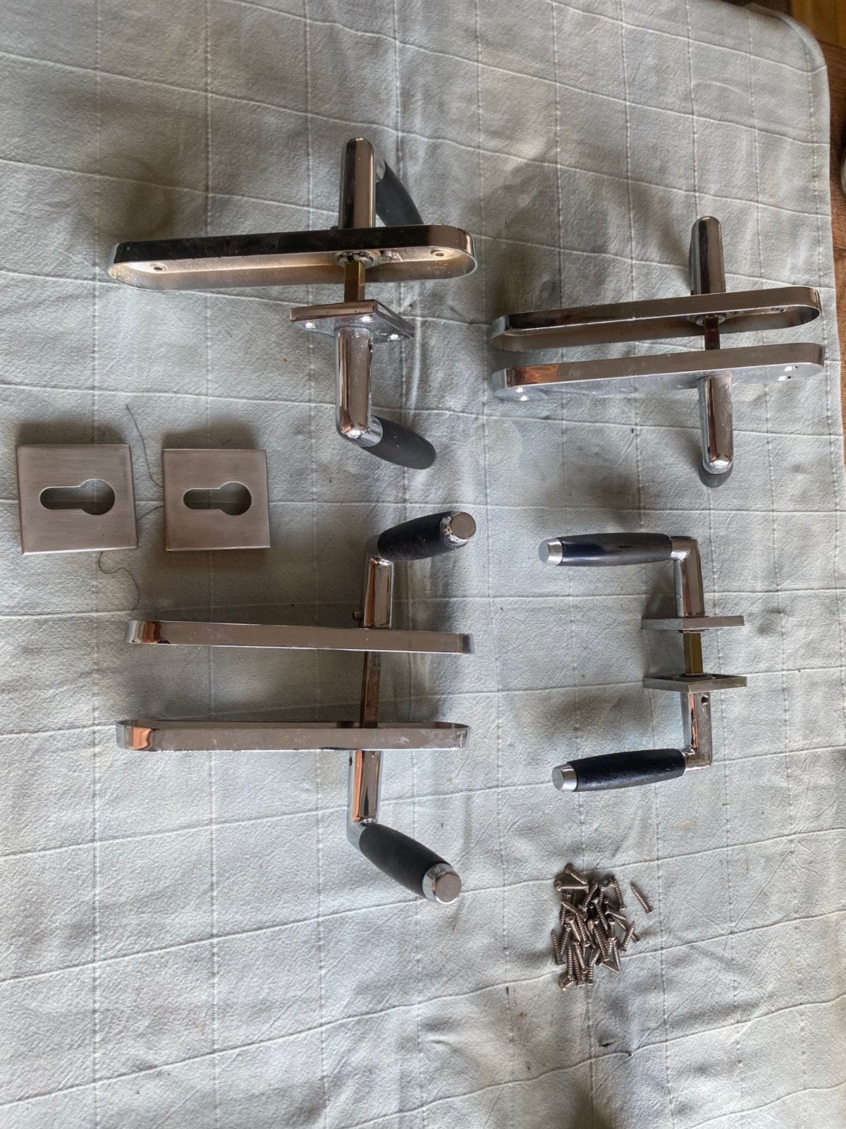 Klink, Ophalen of Verzenden, Gebruikt, Koper of Messing, Klink of Kruk