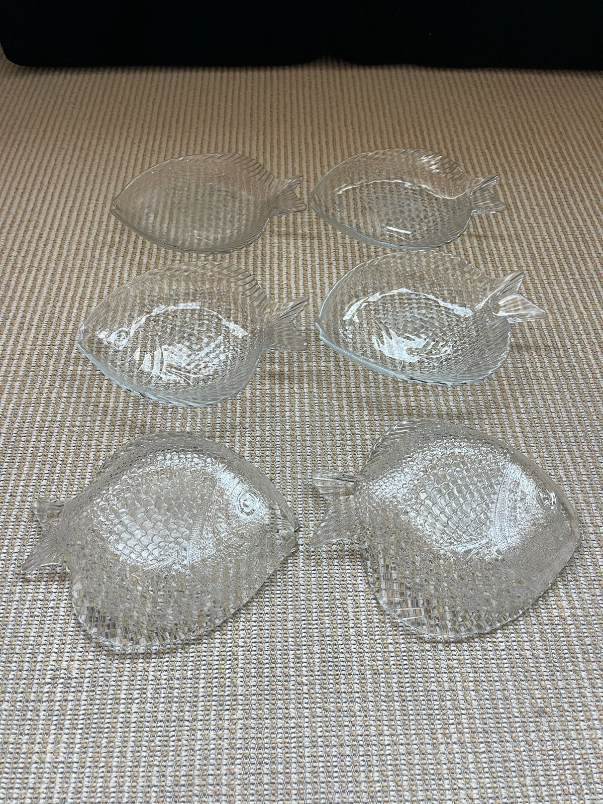 Vintage Arcoroc France "Poisson" Gebaksbordjes (6 stuks), Ophalen of Verzenden