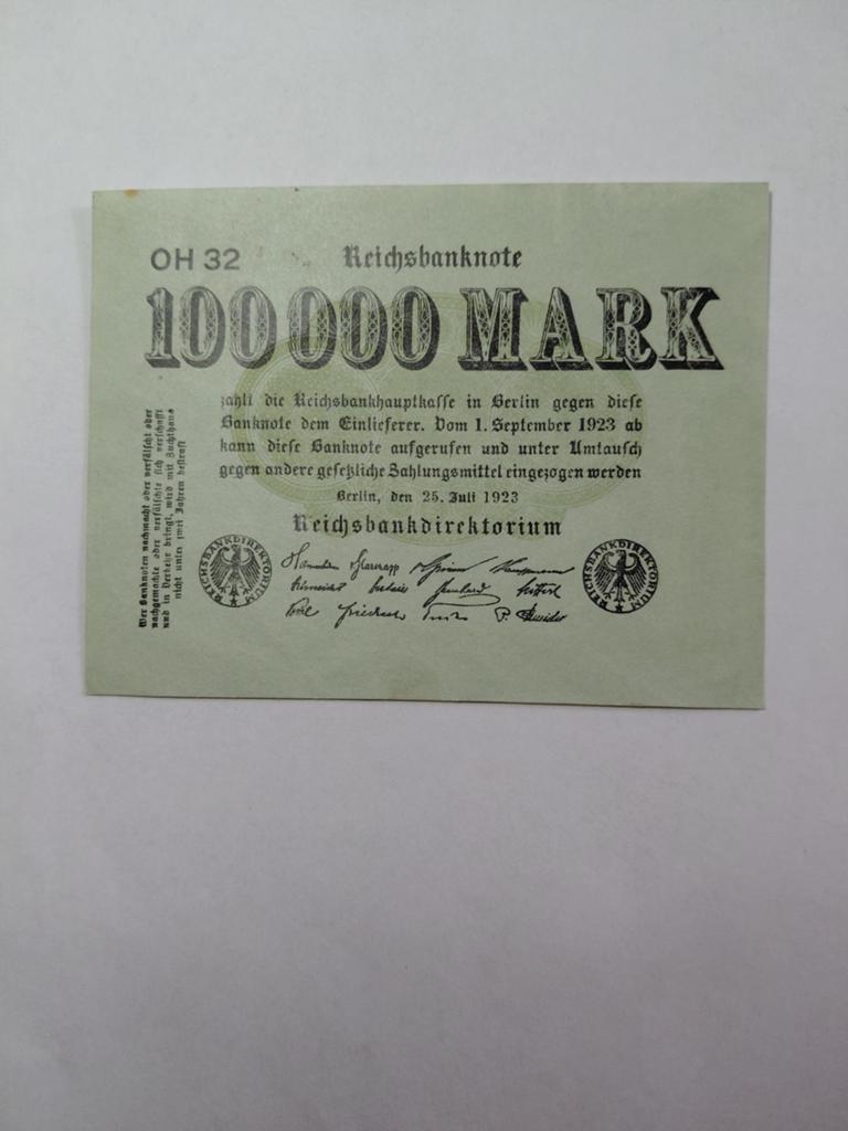 Duitse 100 000 mark 1922 unc, Postzegels en Munten, Bankbiljetten | Europa | Niet-Eurobiljetten, Ophalen of Verzenden, Duitsland