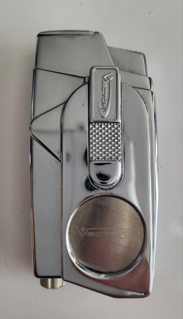 Te koop vintage Vector aansteker met sigarenknipper, Ophalen of Verzenden, Gebruikt, Aansteker