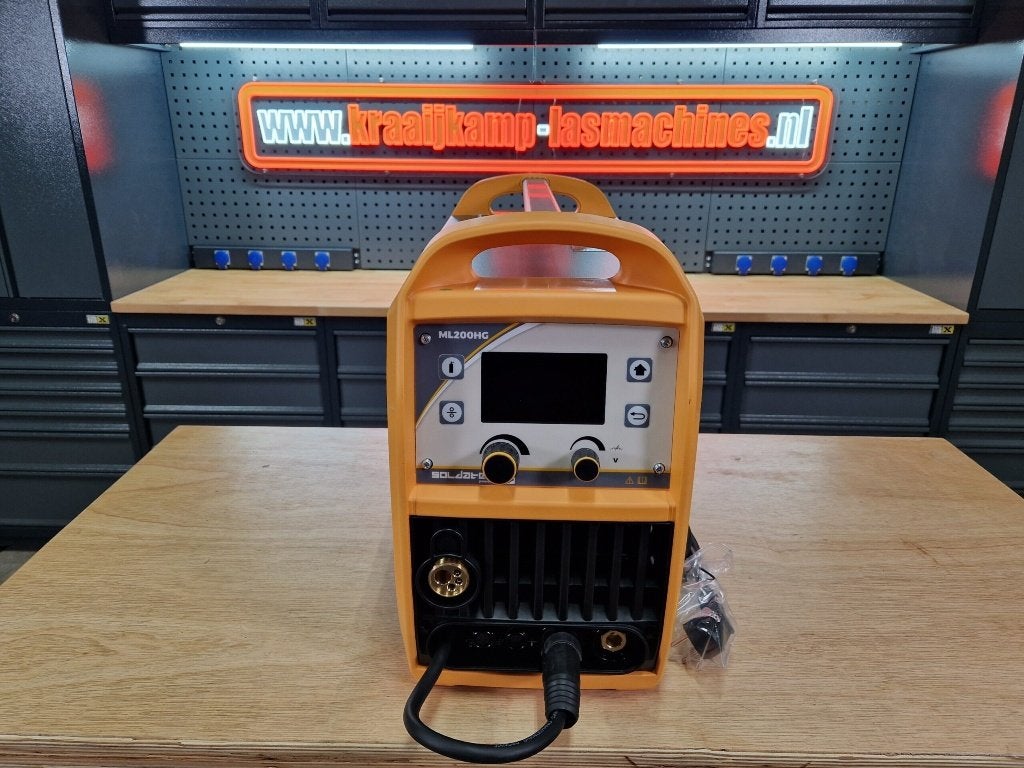 Soldatech ML200HG MIG/MAG 200A synergetisch lasapparaat 230v, Ophalen of Verzenden, Nieuw, 150 tot 250 ampère, Co2