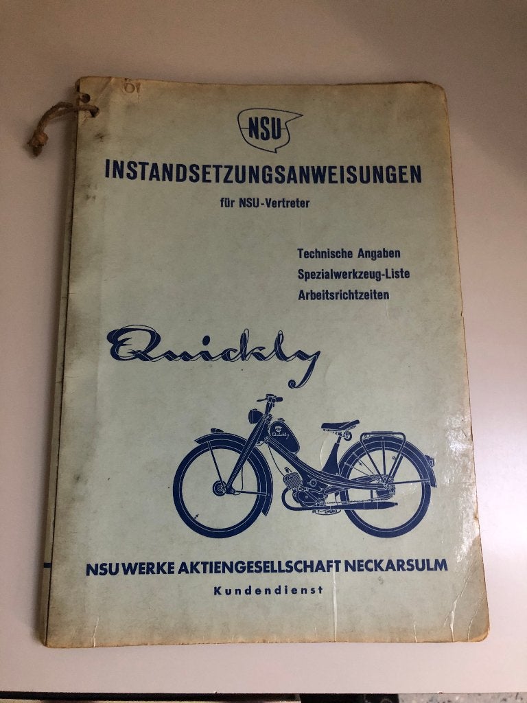 NSU Quickly  Instandsetzungsanweisungen reparatie handboek, Ophalen of Verzenden
