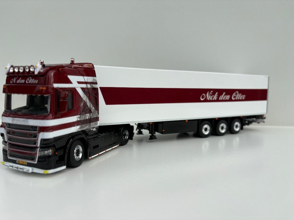 WSI SCANIA  R  I CR 20H 4X2 REEFER TRAILER NICK DEN OTTER, Hobby en Vrije tijd, Ophalen of Verzenden, Nieuw, Bus of Vrachtwagen