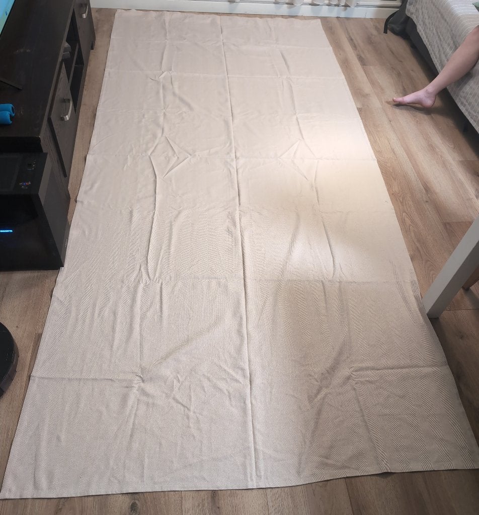 Gordijnen 145x300 4 stuks | Curtains 145x300 4 pieces, Ophalen, Gebruikt, 300 cm, Beige