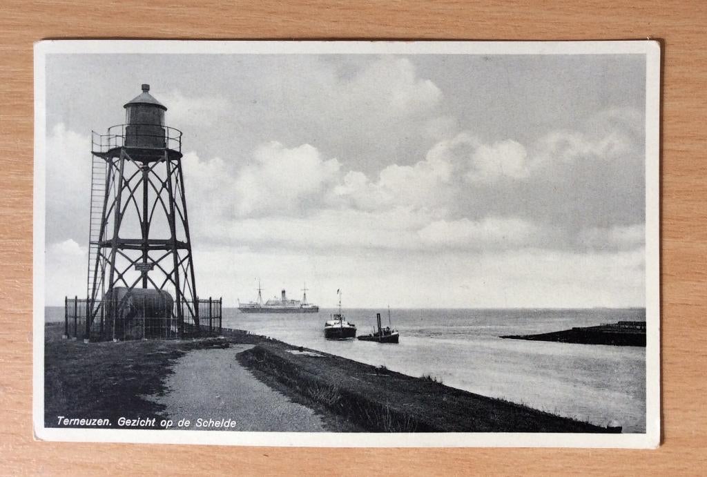 Terneuzen, Gezicht op de Schelde, Verzamelen, Ansichtkaarten | Nederland, Ophalen of Verzenden, 1920 tot 1940, Gelopen, Zeeland