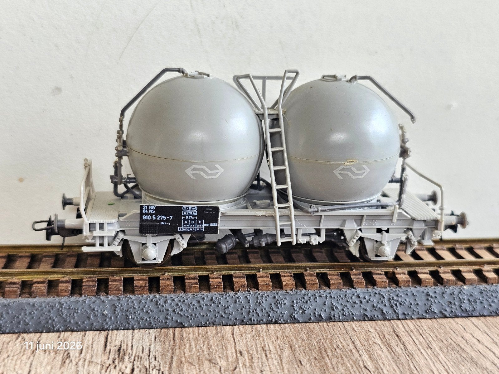 Modelspoor HO NS bollenwagen - Gedetailleerd model, Overige merken, Gebruikt, Gelijkstroom of Wisselstroom, Wagon
