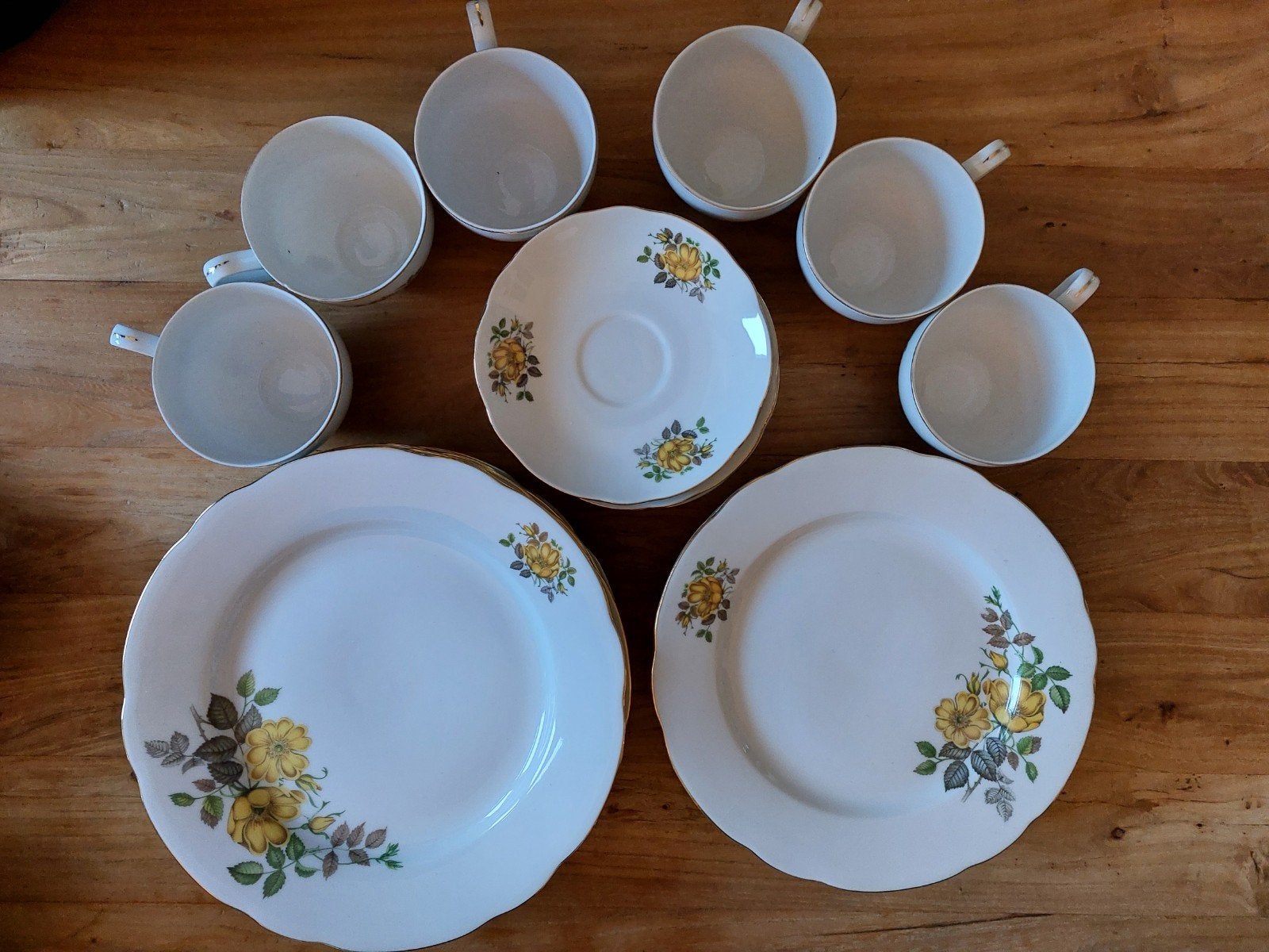 China Servies - Gele Rozen Set, Ophalen