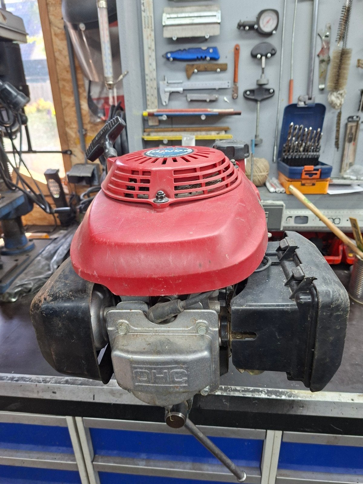 gazonmaaier motor Honda, Ophalen