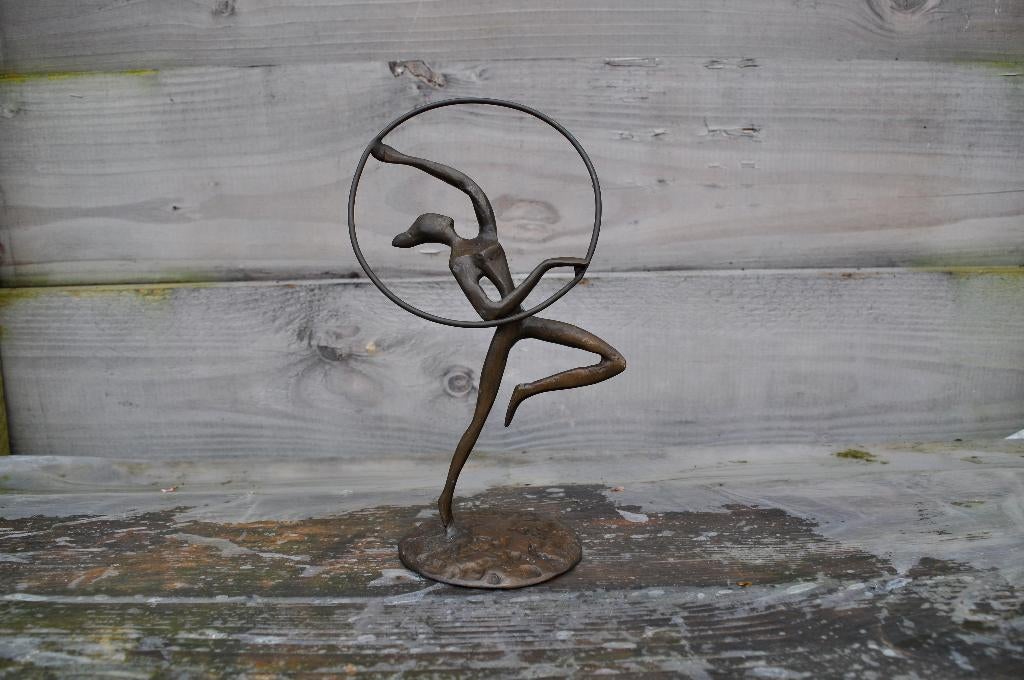 Vintage Beeldje Brons Ballerina Danseres 23 cm, Ophalen of Verzenden