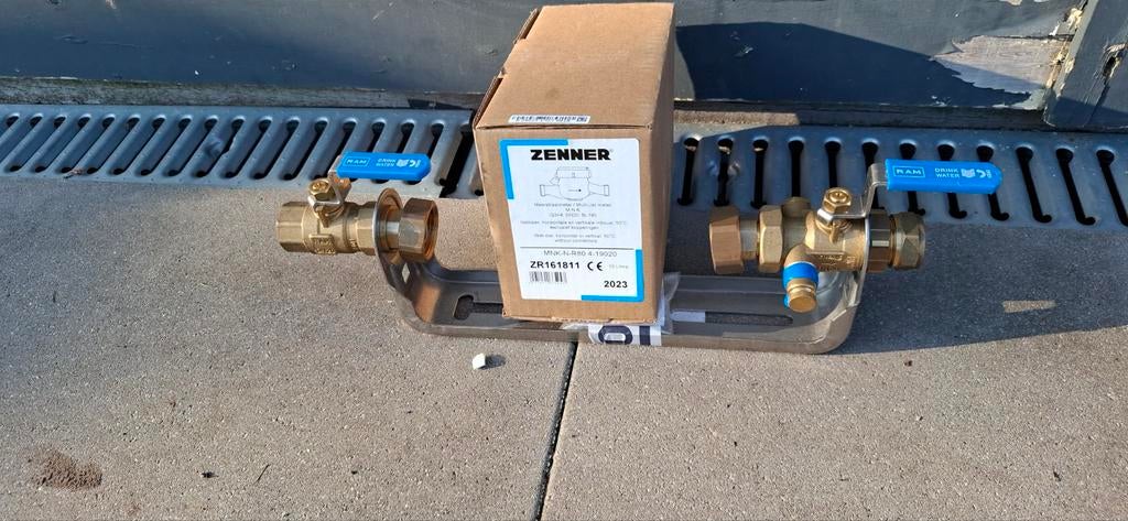 Zenner watermeter DN20 met beugel, Ophalen, Nieuw, Koper, Overige typen
