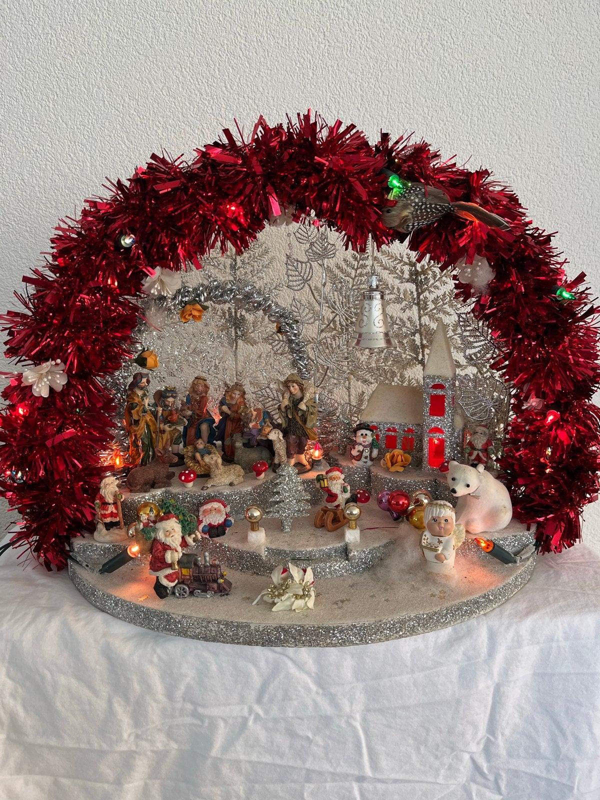 Prachtig kerstdorp met verlichting, Diversen, Ophalen, Zo goed als nieuw