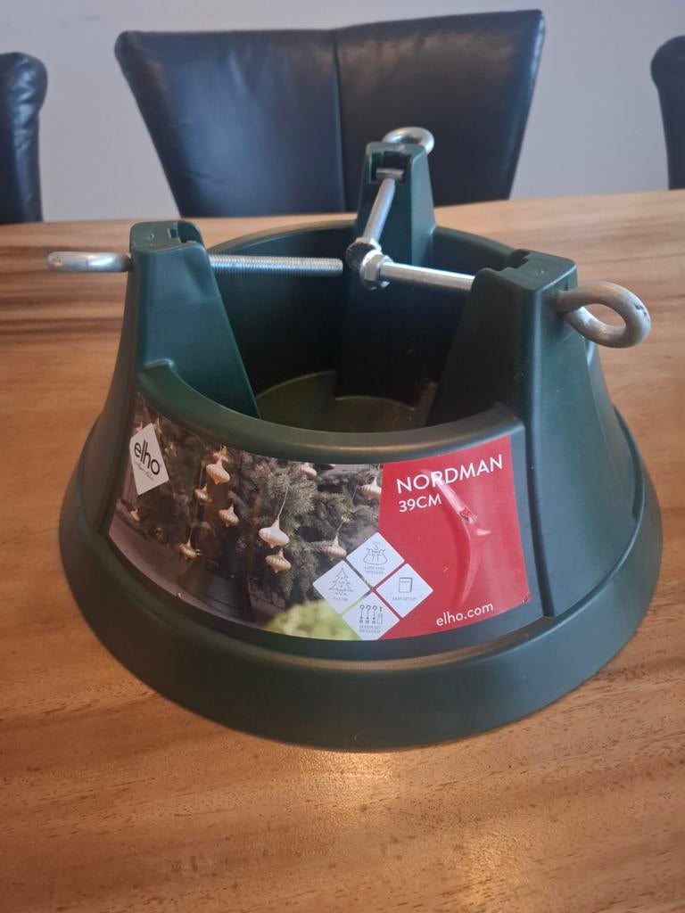 Elho kerstboomstandaard, Ø39 cm, groen, voor 14 cm stamdikte, Ophalen of Verzenden, Zo goed als nieuw