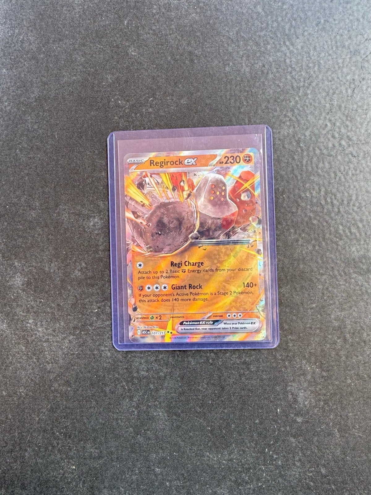 Regirock EX 107/217 - Pokemon kaart, Ophalen of Verzenden, Losse kaart