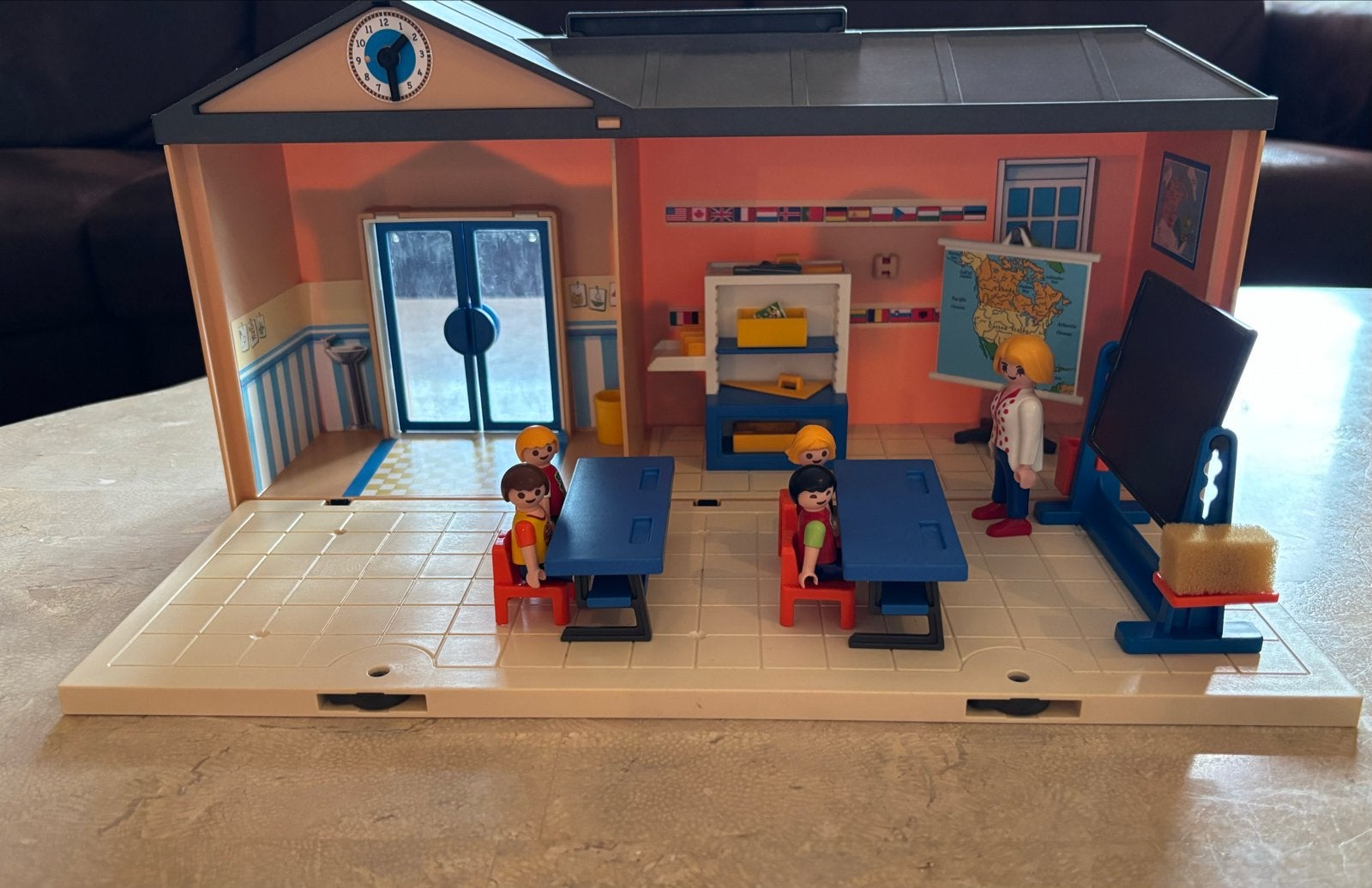 Playmobil complete schoolset, Kinderen en Baby's, Speelgoed | Playmobil, Verzenden, Gebruikt, Complete set, Gebouw