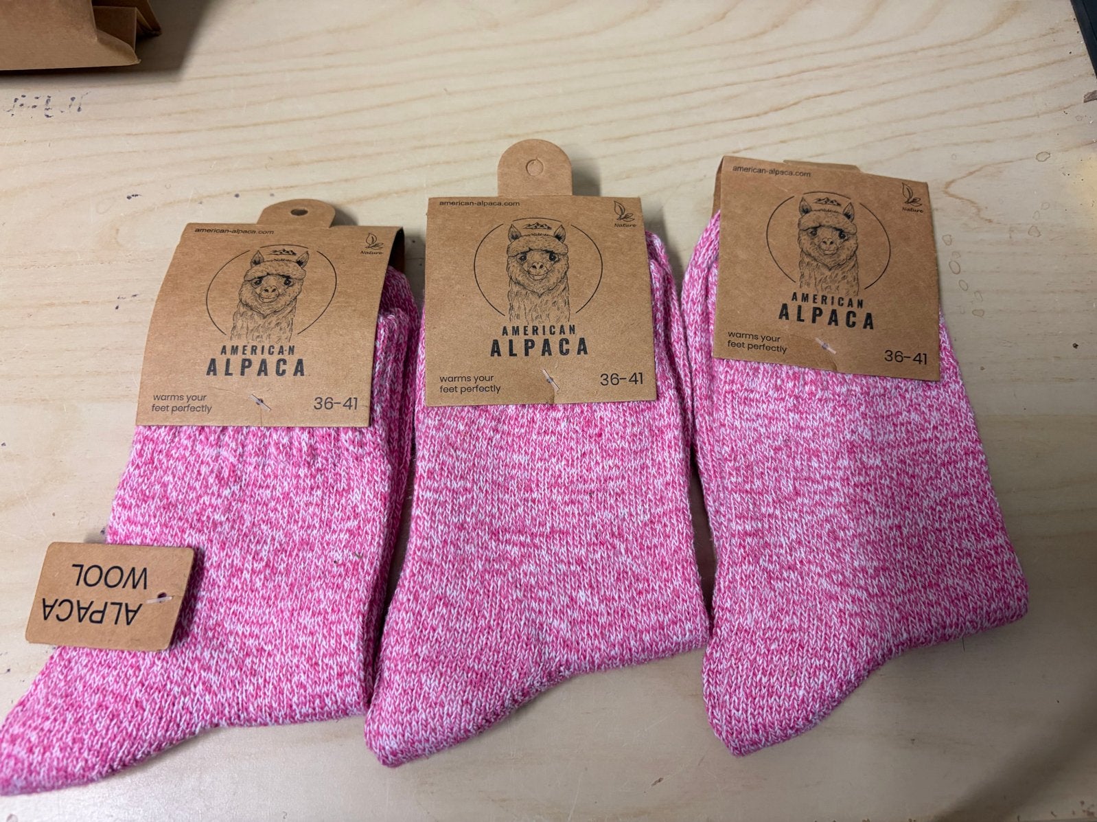 Roze dunne Alpaca Wollen Sokken - Maat 36-41, Sokken en Kniesokken, Maat 35 t/m 38, Nieuw, Ophalen of Verzenden